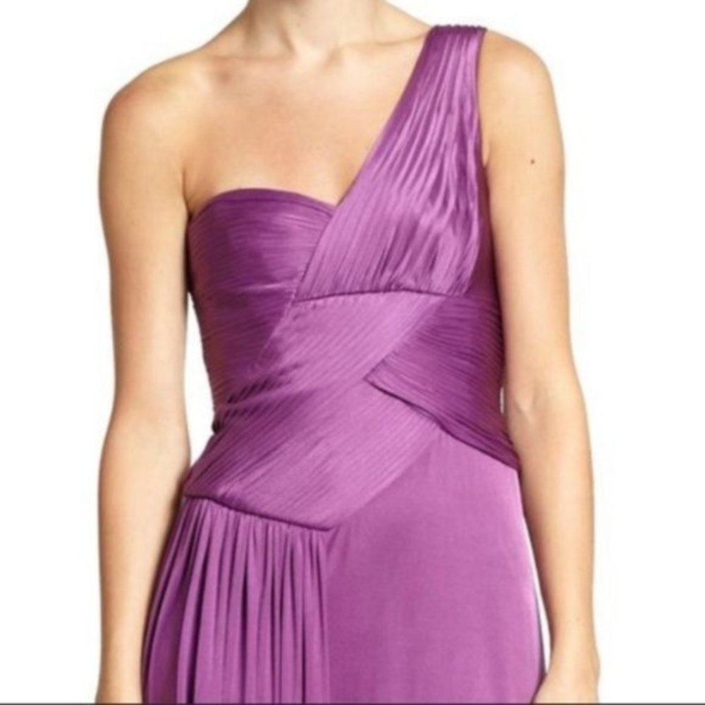 BCBGMaxaria One Shoulder Nikita Maxi‎ Dress Women Size Medium - Picture 3 of 9